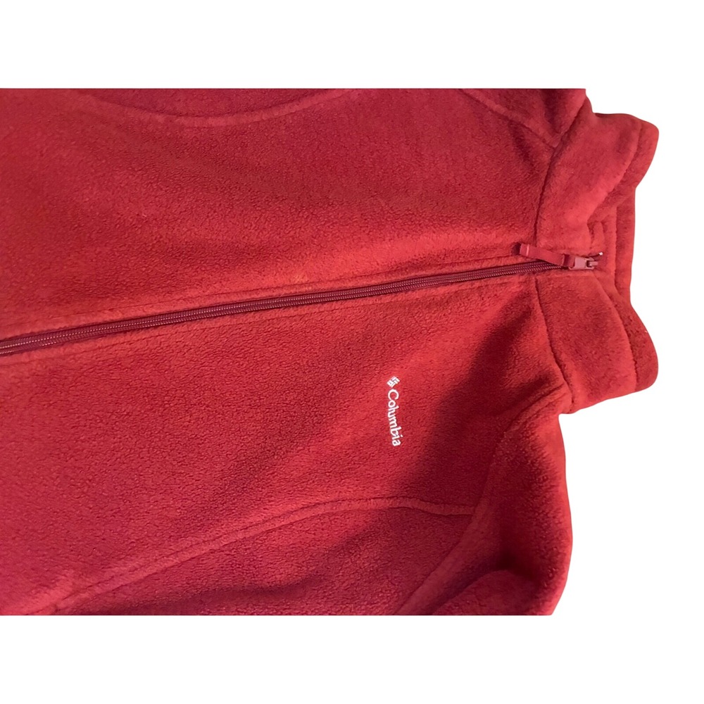 Columbia Vintage Red Full Zip Fleece Jacket Womens XL Sportswear Company